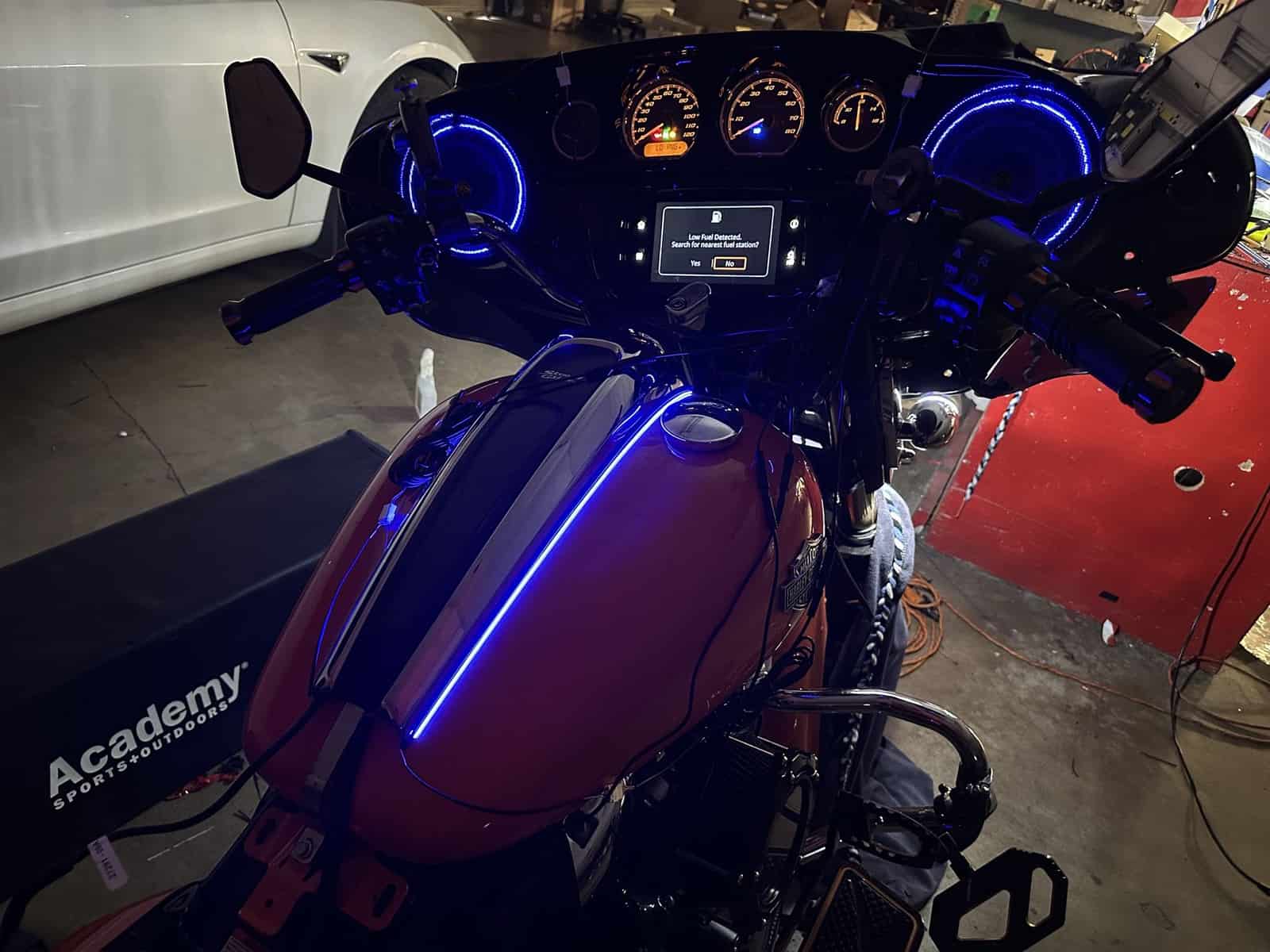 harley blue lights