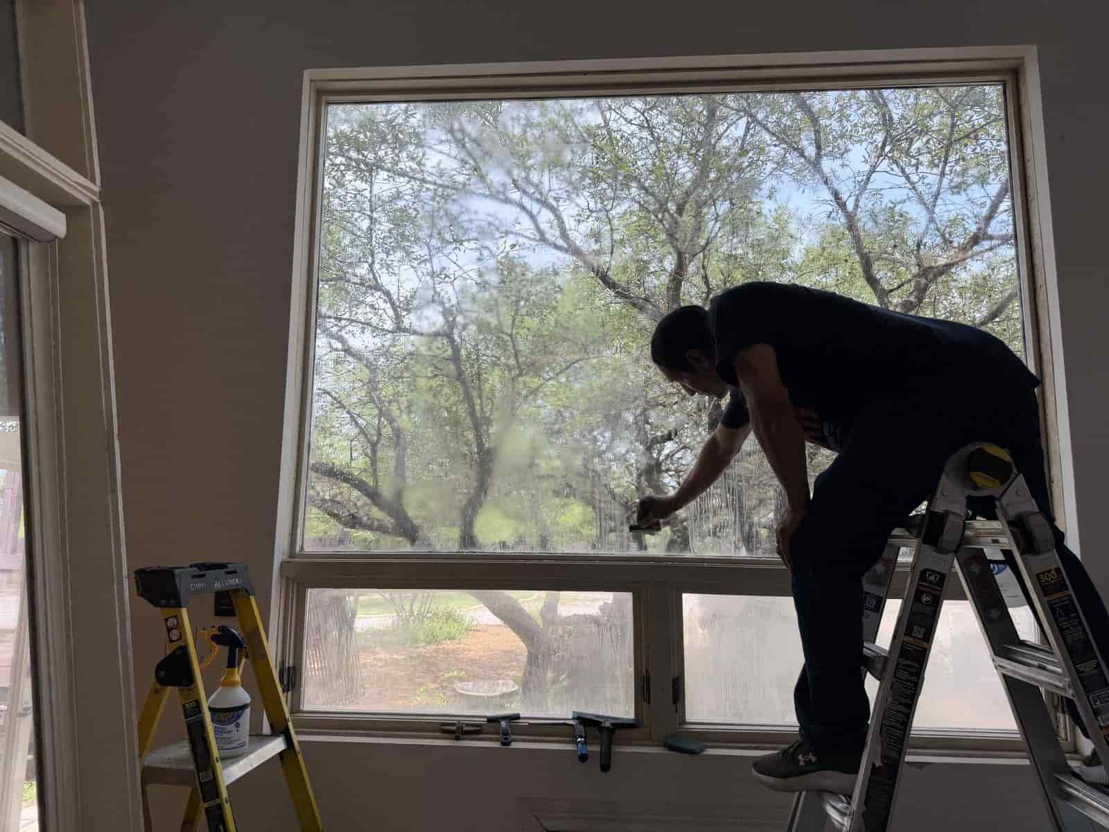 home film on ladder