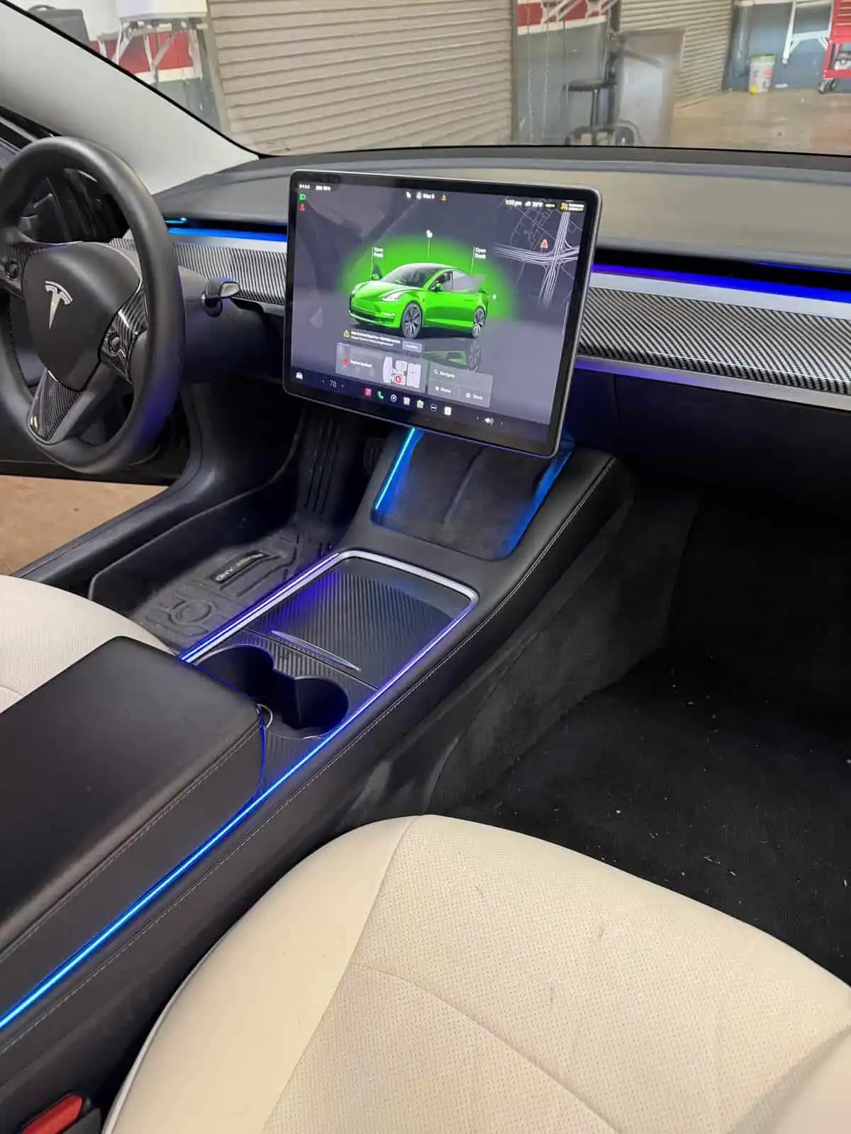 tesla interior lighting