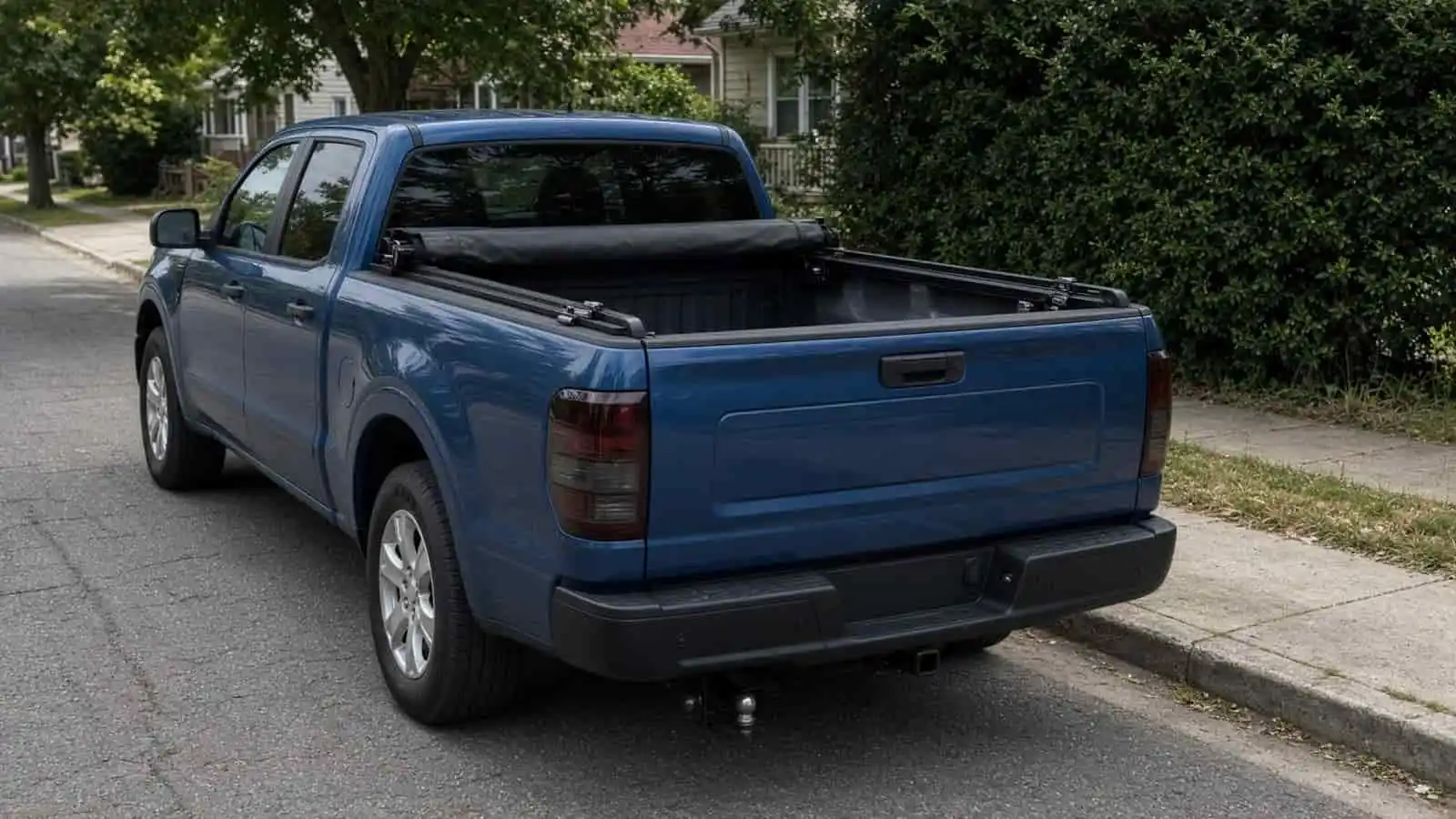 Pickup with a retractable bed cover